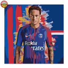 DIY Цифровая живопись, Неймар, футболист, футбольный клуб, капитан бразильской сборной, звезда, очаровательный человек