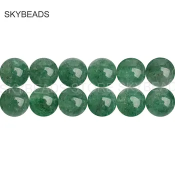 

Natural Green Strawberry Quartz Crystal and Gemstone Round 6 8 10 12mm Beads for Jewelry Craft DIY Making Online Supplies