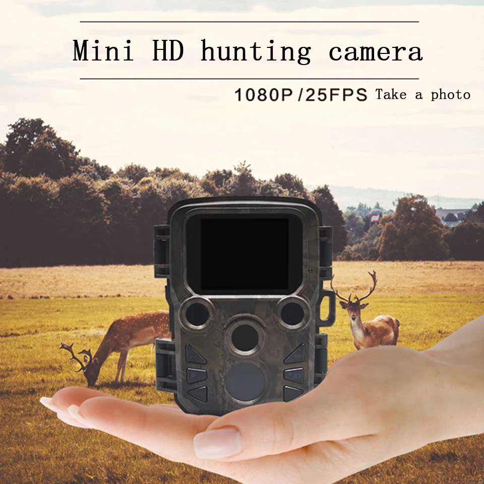 Мини камера для охоты наблюдения в дикой природе 12MP 1080 P Trail Photo Trap игровая