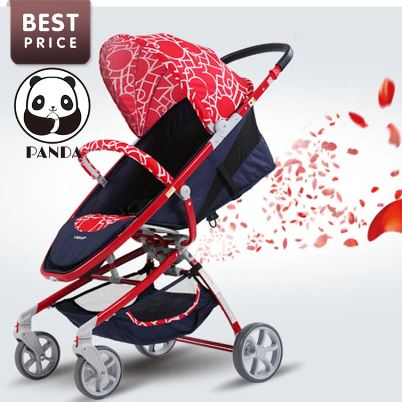 

2017 Babypanda Store baby tricycle portable big infant strollers for babies red folding children bicycle with long sleeping bag
