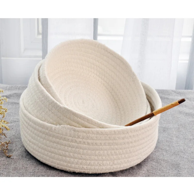 حار بيع اليد سلة مغزولة سلة الغسيل تخزين مكتب أشتات اليدوية الحياكة القطن تعوق