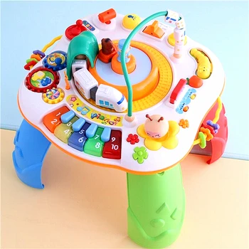 

Travel Train Growing Baby Pop 'n Activity Table Baby Learning Walker Sit To Stand Walker 4 Color Legs