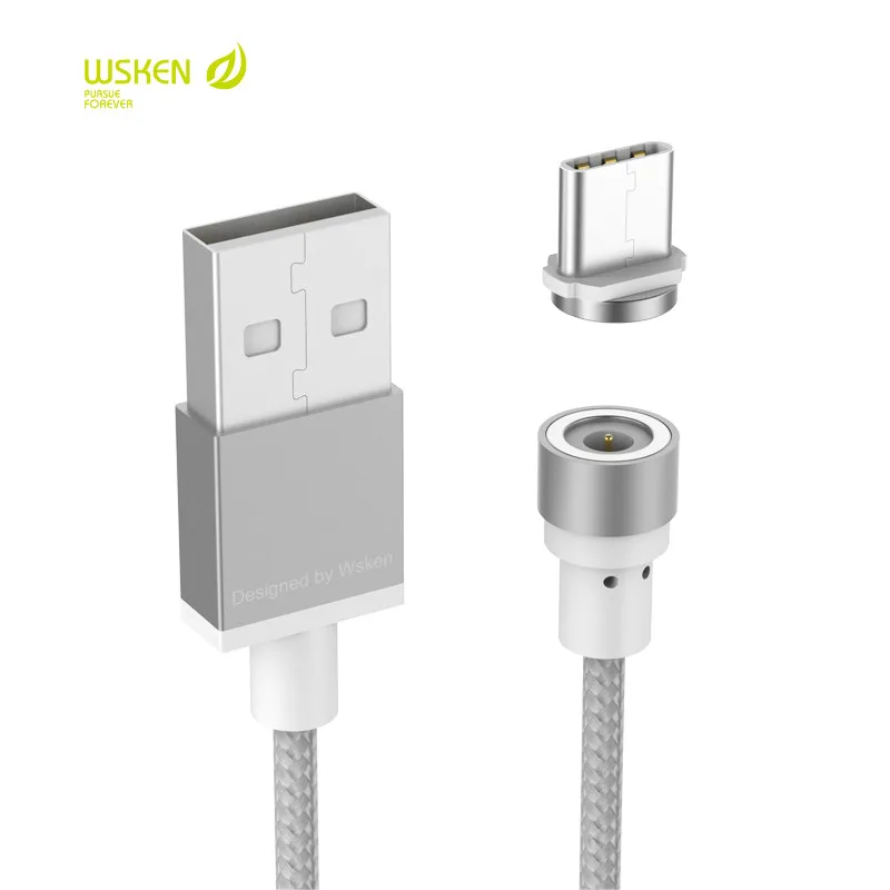 1 м Магнитный кабель типа C Wsken USB C type-C зарядный кабель для huawei P9 Xiaomi Mi 4C Letv ZUK Z1 Nexus 5X/6P Oneplus2 Meizu Pro