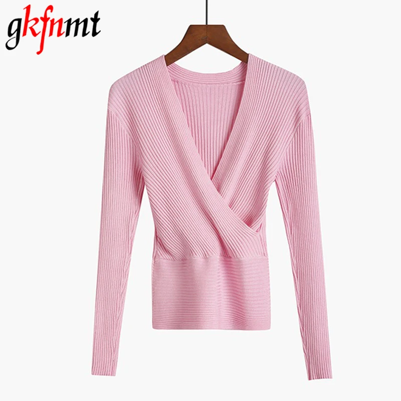 Crop Top Women Knitted Sweater Woman Sexy Deep V-Neck Women Sweaters And Pullovers Korean Long Sleeve Pull Femme Tops Crop Top Women Knitted Sweater Woman Sexy Deep V-Neck Women Sweaters And Pullovers Korean Long Sleeve Pull Femme Tops