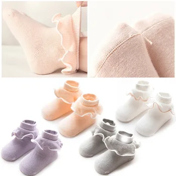 

New hot seeling warm soft Autumn and Winter Lace Children Socks Combed Cotton Non-slip Baby Socks for baby