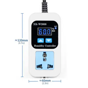 

Humidity Controller Outlet 110V220V 10A Direct Output Hygrometer Humidity Control Switch Humidity sensor 0~99%RH Blue LED