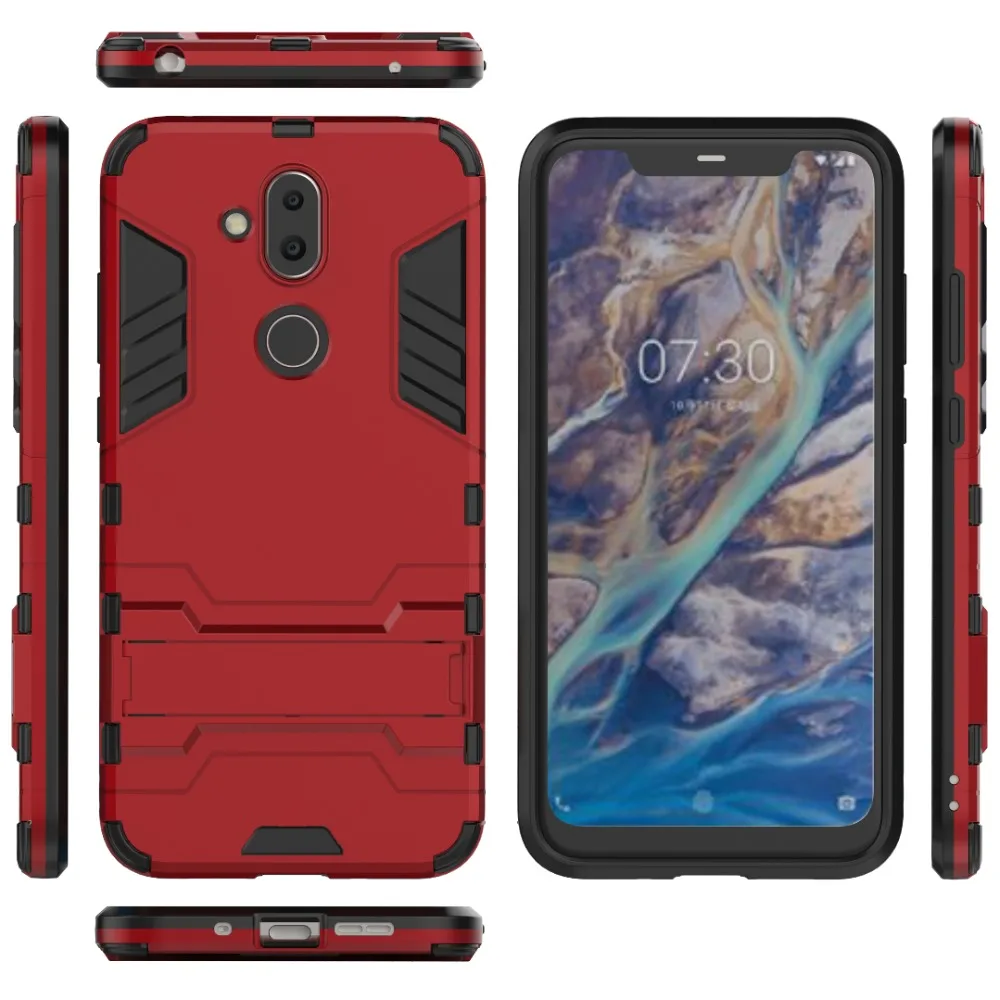 Сверхмощный робот Защитная Броня съемная подставка чехол для Nokia X7 Прочный