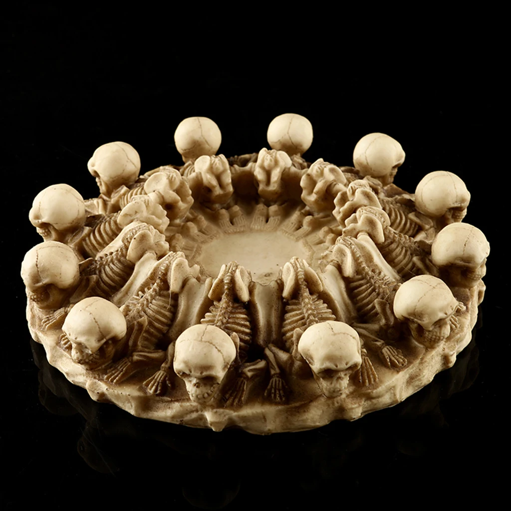 Skull Bones Skeleton Themed Poly Resin Ashtray Tobacco Collectable Novelty#1
