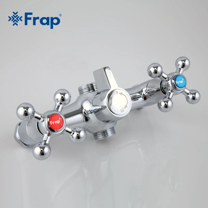 Frap Wall mounted Silver shower set hand shower