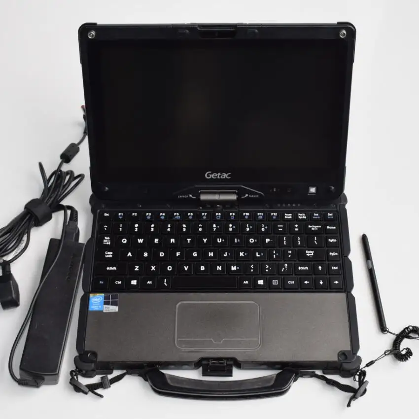 New Arrival Used laptop Getac V110 I5 4G/8G computer ToughScreen Tablet PC with 2 batteries for mb star Auto diagnosis tool
