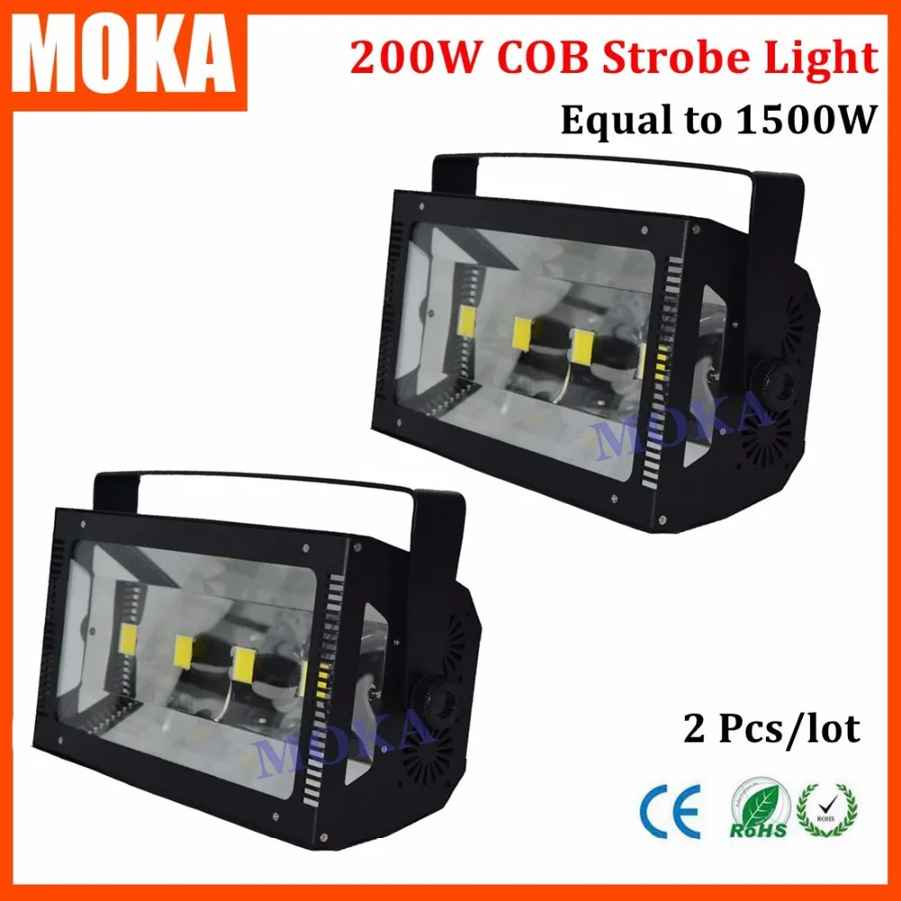 2Pcs/Lot 200W LED COB Stage Disco Bar Strobe DMX Light 4x50W LED Strobe Light 4*50W COB Lighting