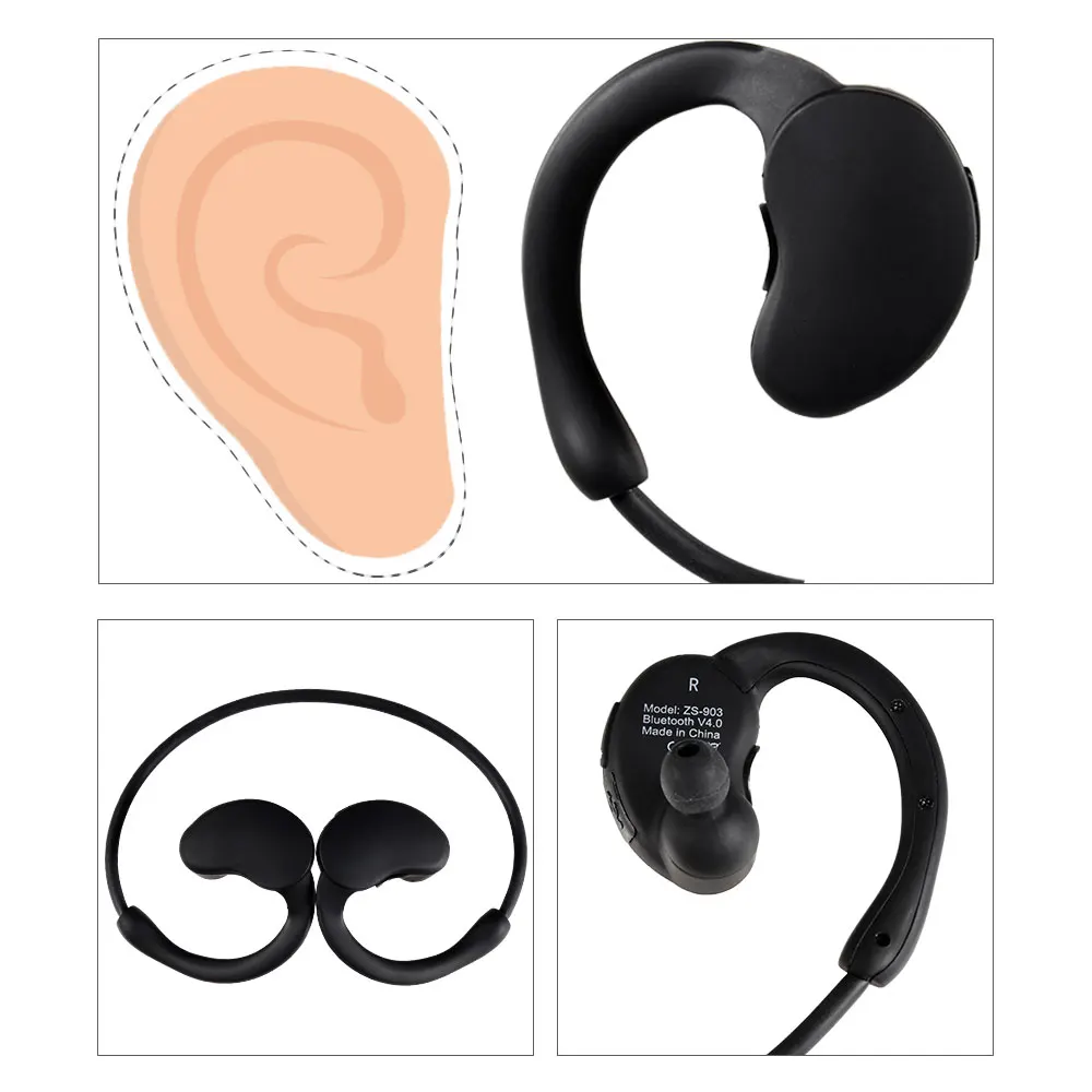 ZS 903 IPX7 водонепроницаемая Спортивная Bluetooth гарнитура наушники вкладыши с