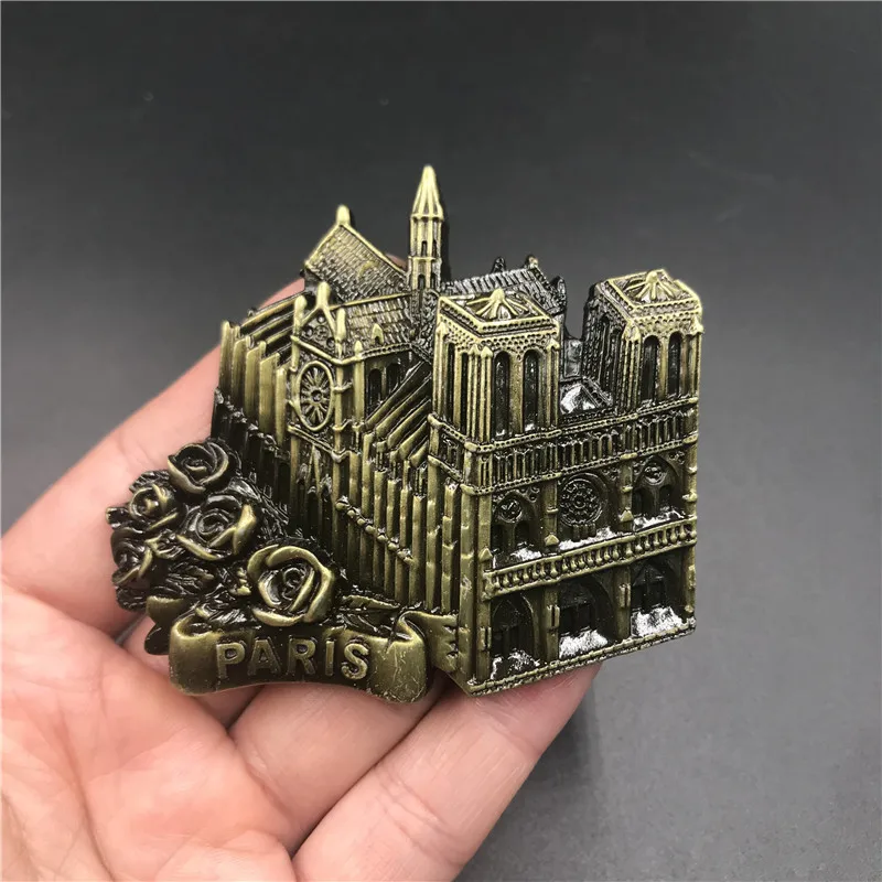 3D металлический магнит на холодильник стикер s Великобритания Италия Рим Франция память о поездке древняя архитектура путешествия магнитная наклейка