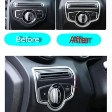 1 шт. автомобильный DIY выключатель фар декоративный свет коробка чехол для Benz C180lc200lc300 части Аксессуары