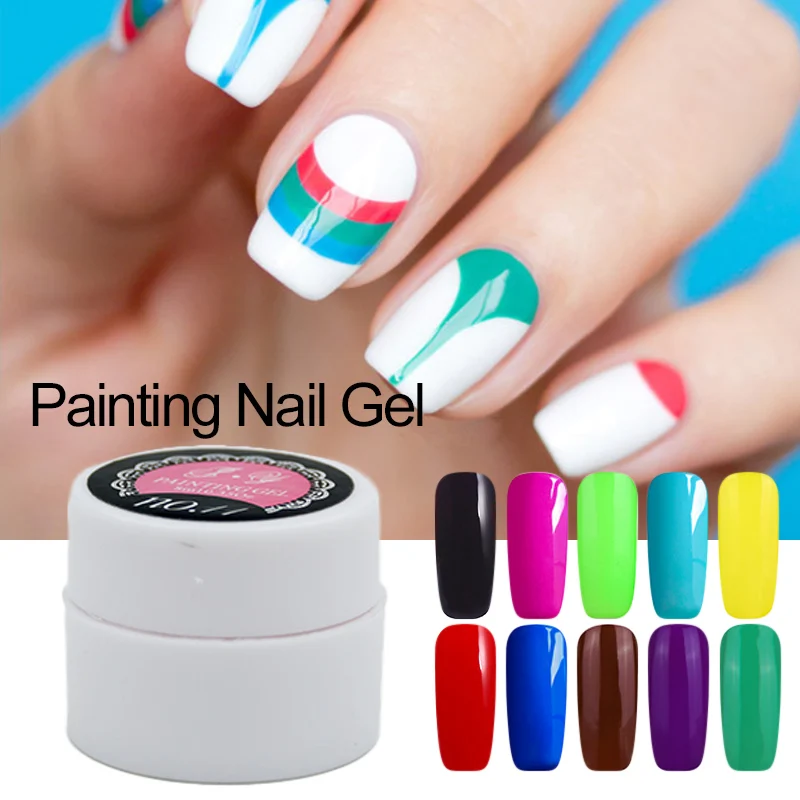 Beauty Girl 12 Colors Two Way 3d Acrylic Nail Polish Pen