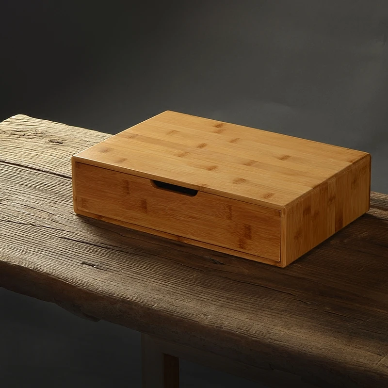 Большая бамбуковая коробка, Настольная бумажная коробка для хранения, Подарочная коробка ручной работы, высокое качество, квадратный органайзер для часов, украшений, дисплей 36 см, 23 см, 9 см