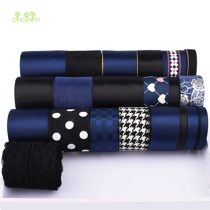 

High quality,Mix 21 Designs,Navy Ribbon Set For DIY Handmade Gift&Craft Packing,Hair Ornament Accessoriees,Package 21 Yard,HB002