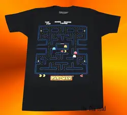 Новая Мужская винтажная Классическая аркадная футболка Pac-Man