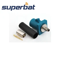 Superbat Satellite DAB+ радиоразъем Fakra Z синий/5021 нейтральное кодирование обжимной для коаксиального кабеля RG316 RG174 LMR100 10 шт