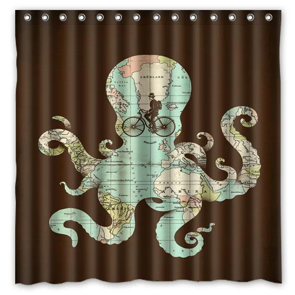 Novelty Bathroom Products!Surrealism Painting_Octopus Printed