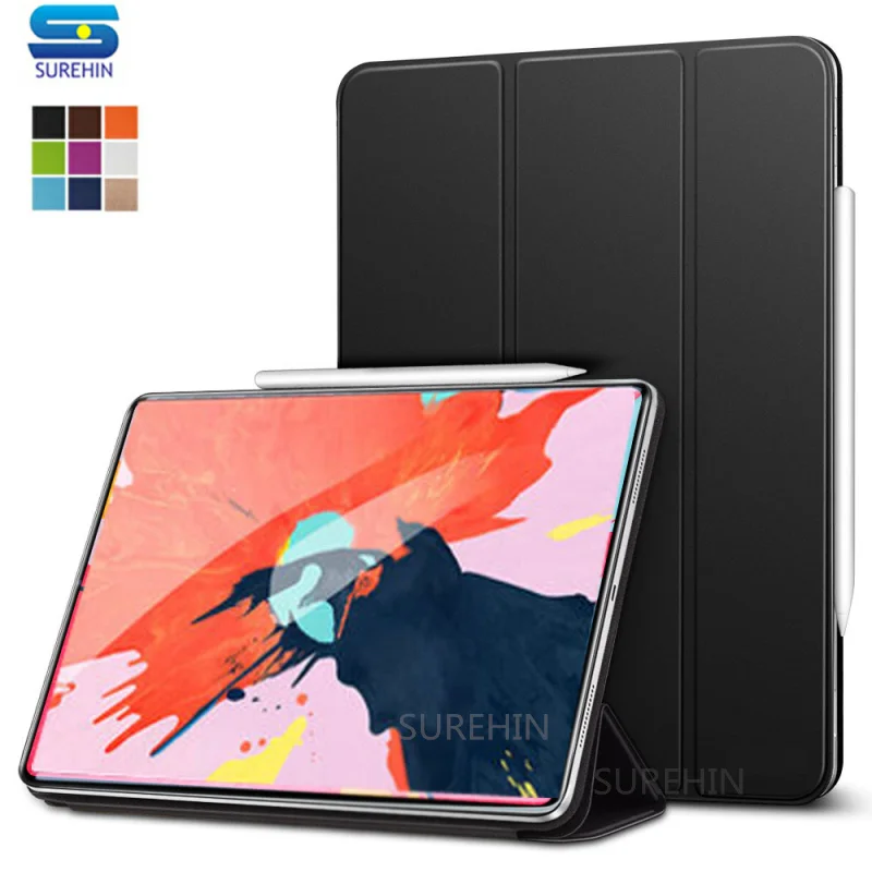 SUREHIN хороший чехол для apple iPad Pro 12,9 2018 smart cover дюймов A1876/A1895/A1983/A2014 тонкий кожи для iPad Pro 12,9 2018 чехол