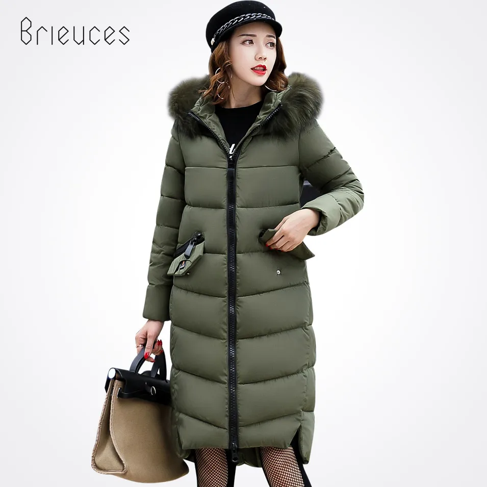 Brieuces 2017 Fashion winter jacket coat women Long