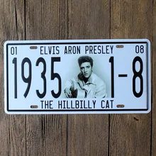 ELVIS ARON PRESLEY 1935 1-8 винтажные металлические декоративные номерные знаки для автомобиля Настенный декор рисунок на железной поверхности в стиле ретро художественный плакат инструменты