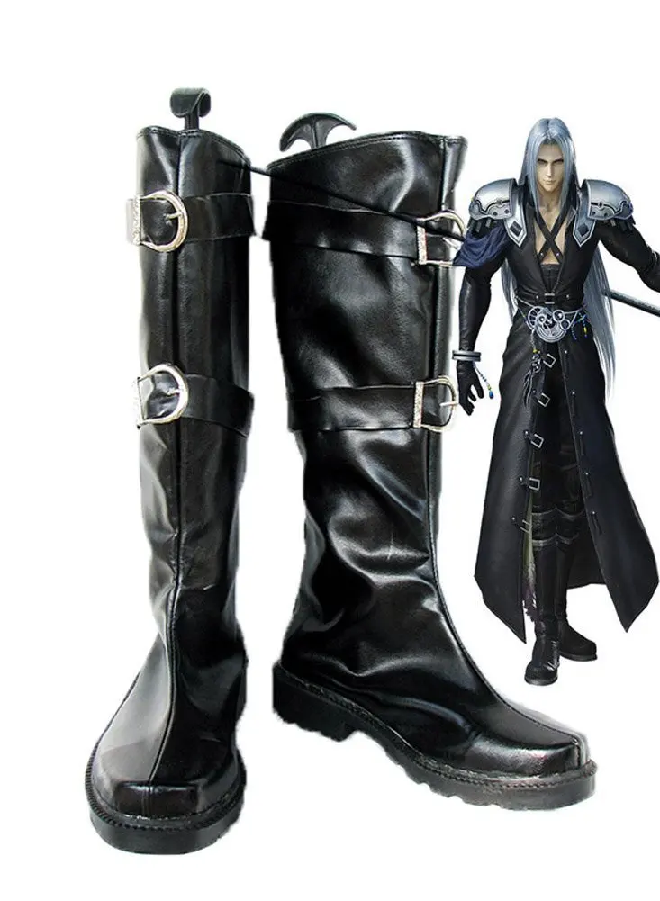 

FF7 Sephiroth Cosplay Final Fantasy VII Sephiroth Cosplay Boots Black Shoes Custom Made Any Size