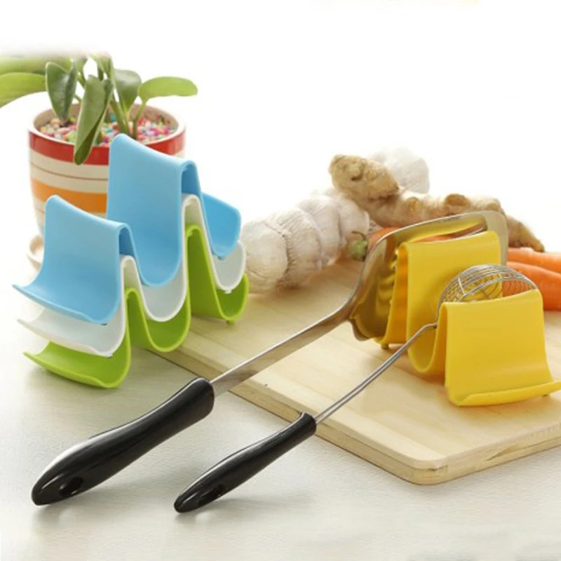 1PCS New Portable Plastic Pot Pan Shelf Cover Lid Ladle Organizer Stand