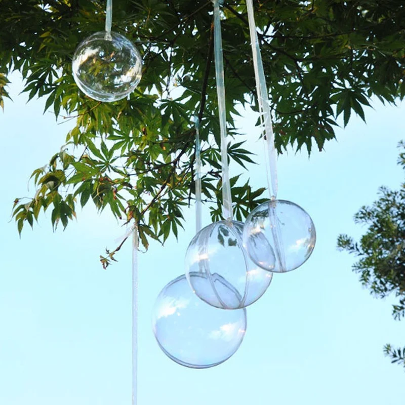 5 шт. прозрачный Заполняемые Рождественская Конфетница Рождественская игрушка дерево декор из воздушных шаров