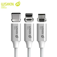 

WSKEN Lite 2 Metal Magnetic Cable Charger micro usb cable magnetic usb type c for huawei p20 lite Mate 10 for Samsung s8 s9