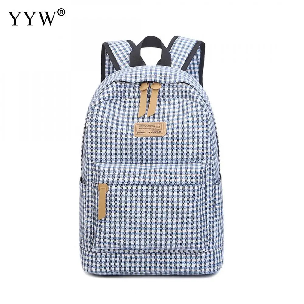 Korean Plaid Unisex Backpack 2018 Large Capacity School Backpacks For