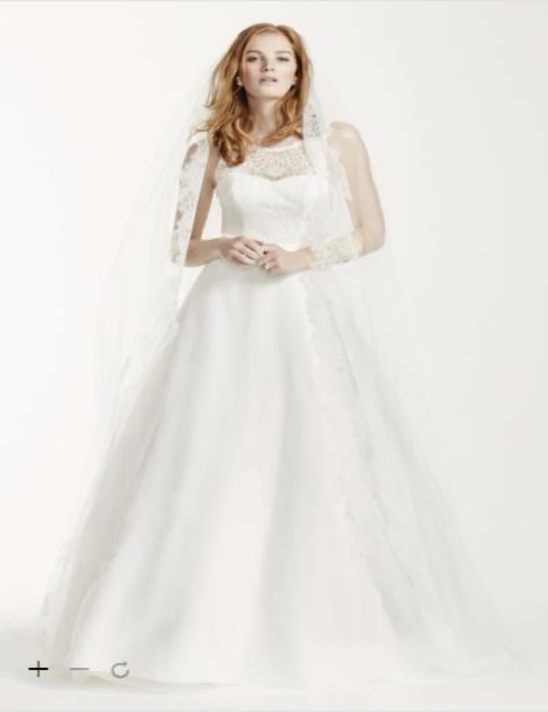 Custom Made 2016 New Free Shipping Illusion Lace Tank Wedding Dress