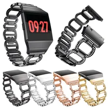 HIPERDEAL супер роскошный ремешок из нержавеющей стали для Fitbit ионический ремешок унисекс с кристаллами и бриллиантами браслет на запястье QIY30