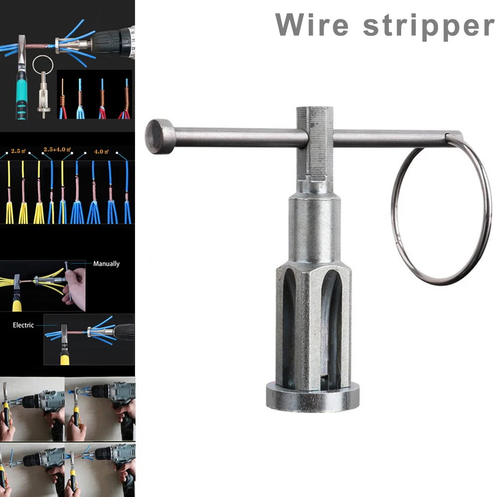 

Newest Wire Stripping Tool Flashlight Dual-use Fast Switch Terminal Block with Keychain