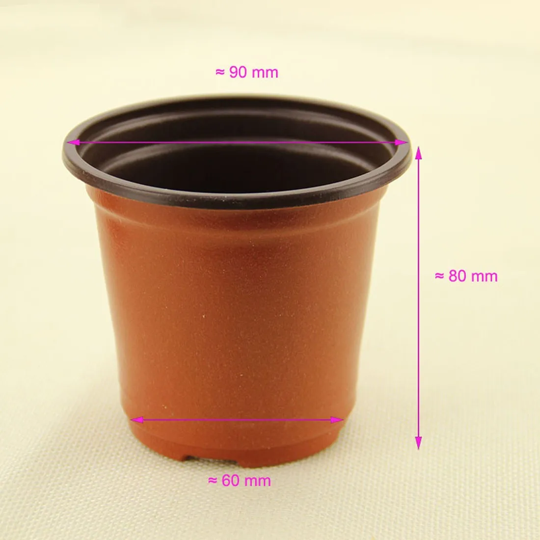 

Small Flower Pot 20Pcs/set Plastic Unbreakable Round Flower Pot Nursery pots Planter Home Garden Decor 9 X 8 X 6cm