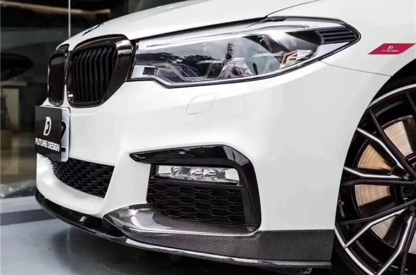 

Carbon Fiber Front Lip Splitters Bumper Aprons Cup Flaps For BMW G30 5 series 2017 2018 BY EMS