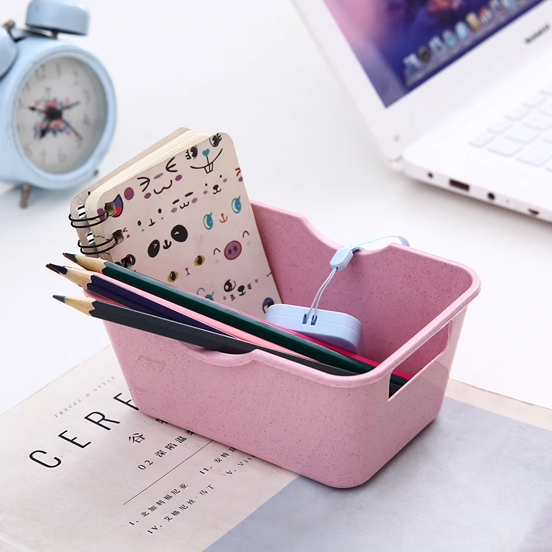 3PCs Nordic Plastic Cosmetic Storage Box Desktop Remote Control Pencil Skin Care Office Articles Organizer Sundries Container