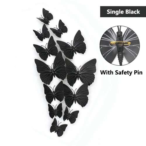 Butterfly Wall Stickers Decoration With Safety Pin For Home Decor