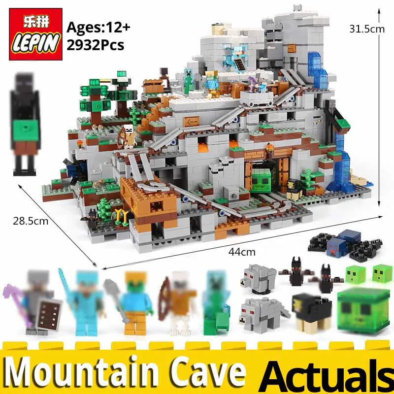 

MINECRAFTED The Mountain Cave TOYS 2304PCS Compatible legoinglys My worlds 21137 stacking block model building kit Blocks Bricks