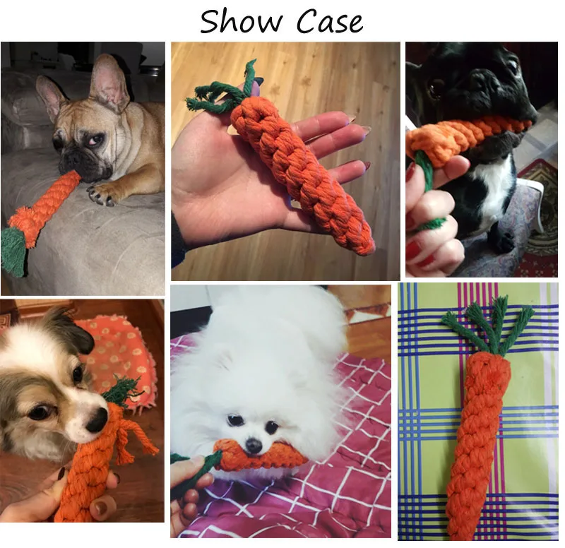 Pawstrip 22 см длинная морковь маленькая собака игрушки хлопковая Веревка плетеная собака жевательная игрушка чистящий зуб