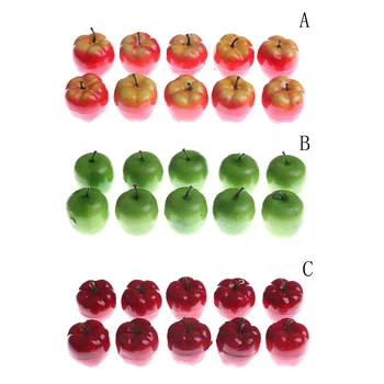 

10Pcs/Set Dollhouse Plastic Artificial Fake Fruit Apple Chili Vegetables Pretend Play Kitchen Toys for Kids Children