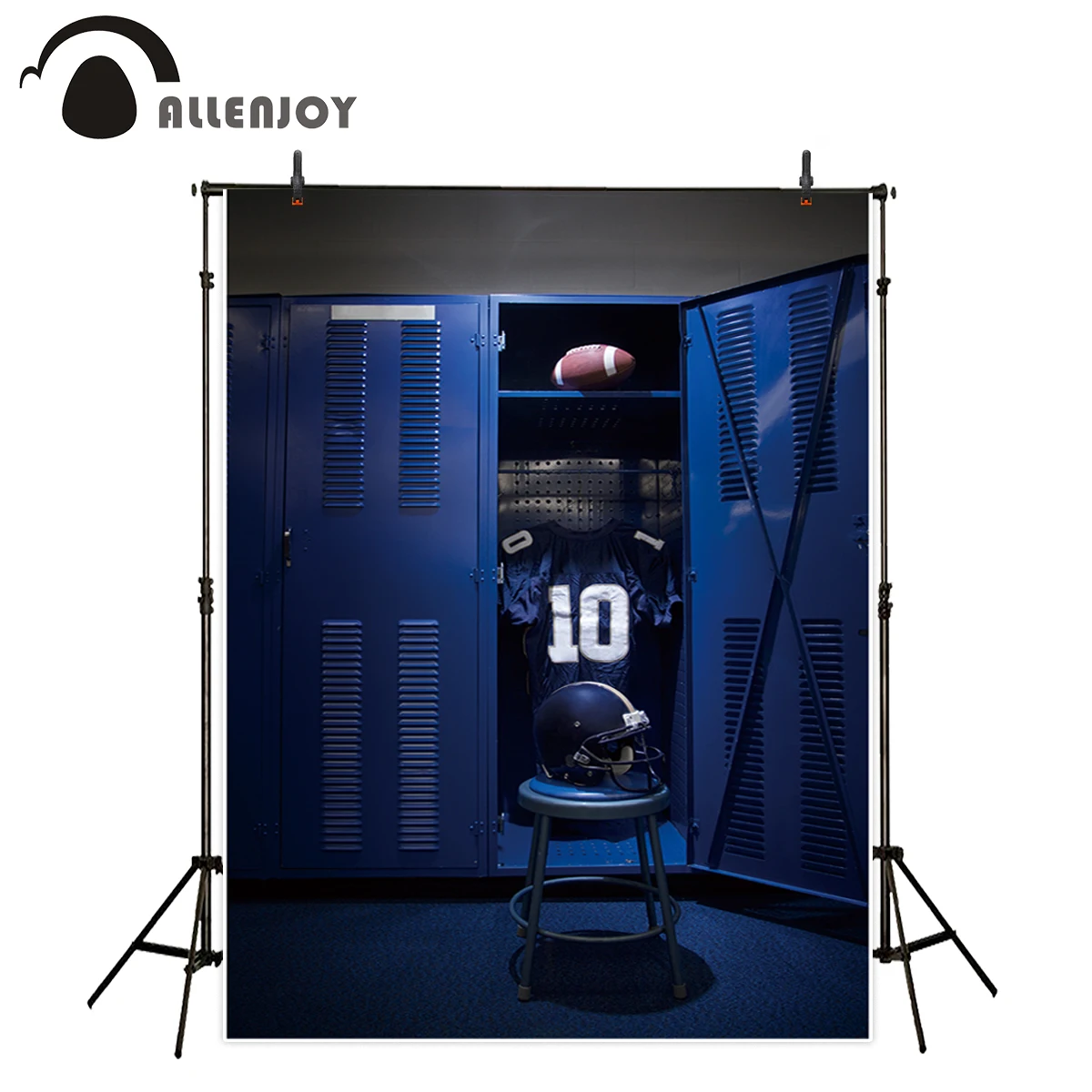 Allenjoy التصوير خلفية كحلي خزانة غرفة رياضة الرجبي photobooth خلفية صورة المتصل مطبوعة photobooth جديد
