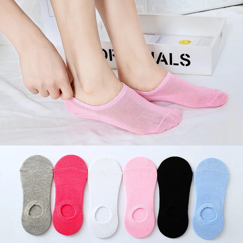 

Spring summer New Boat socks Women Candy Color Cute sock Polyester Cotton socks Shallow Mouth Female Short Tube 1 Pair