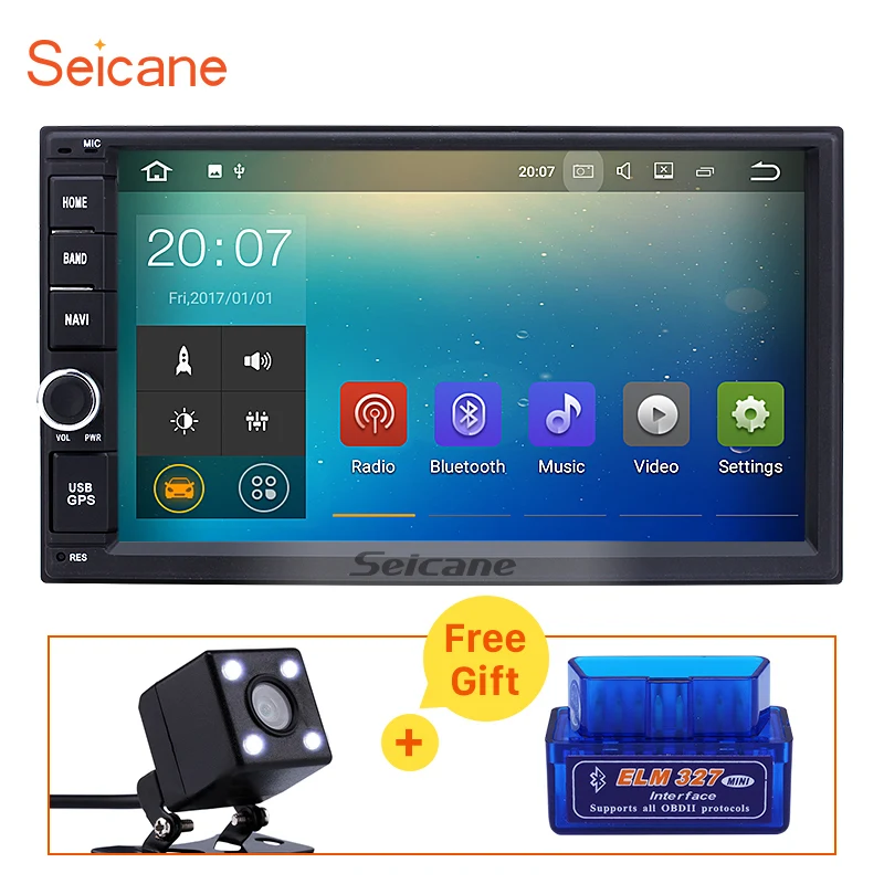 Seicane 2GB RAM 1024 600 2 Din 7inch Android 7 1 Universal font b GPS b