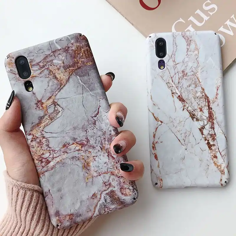 Чехол для Xiaomi Redmi Note 7 Pro винтажный Матовый Жесткий пластиковый с мрамором etui Xiomi