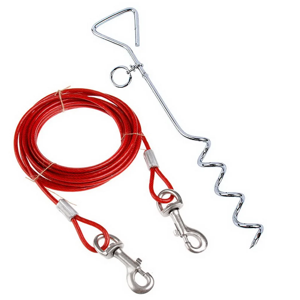 2017 Tie out Cable and Stake For Small Medium Dog Outdoor Yard Camping