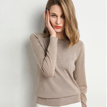 

zocept Autumn Winter Sweater Women Casual Elegant Solid Pullovers Knitting O-Neck Basic New Jumpers Female Plus Size Knitwear