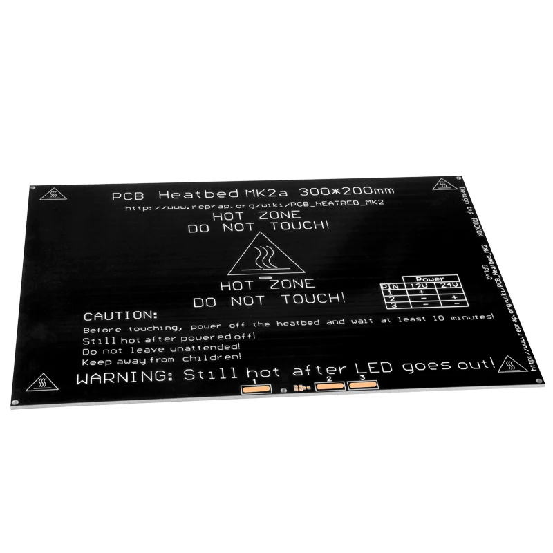 Pаспродажа Модернизированный с подогревом 12V с закругленной вершиной для MK2A радиатор 3D принтеры Запчасти Алюминий пластины 300x200x3 мм очаг черный тепла ...
