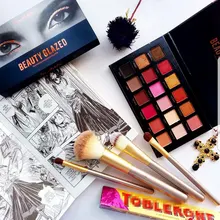 Новинка, 18 цветов, палитра теней для век, мерцающие блестки, гламурные тени для век смоуки-Айз, мерцающие цвета, макияж, набор красоты, глазурованная